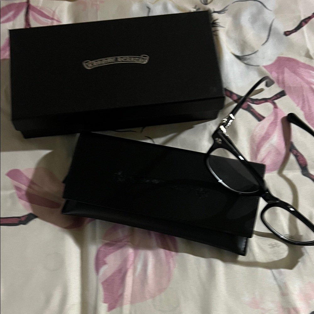 Chrome Hearts Black Men's Optical Glasses with Case - Designer Style